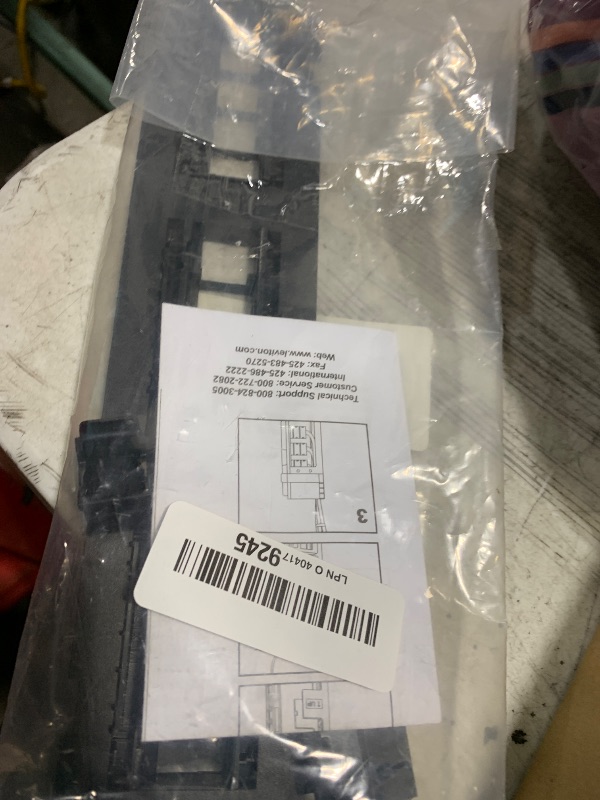 Photo 1 of Leviton QuickPort 12-Port Patch Block with Mounting Bracket, 49255-Q89, Black