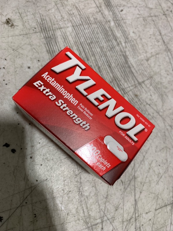 Photo 1 of Tylenol Extra Strength Caplets with 500 mg Acetaminophen, Pain Reliever & Fever Reducer, 100 ct EXP---02/2029