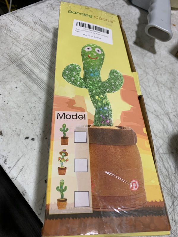 Photo 1 of Emoin Talking Cactus Toys Wiggle Dancing Repeat What You Say Singing Mimicking Plush Toy with Light Up Electric Shake for Baby Boys and Girls Green