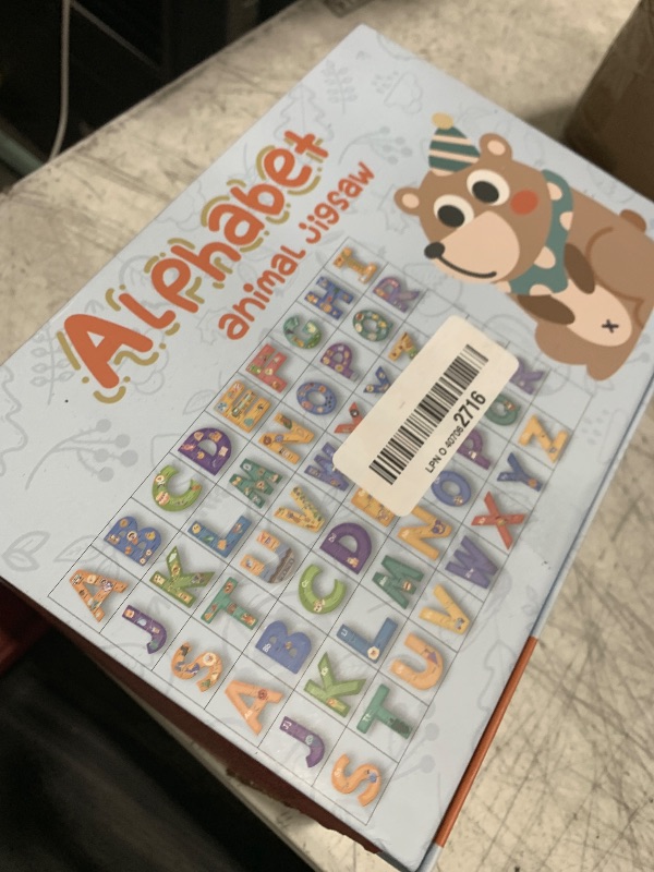 Photo 1 of NAODONGLI Wooden Alphabet Puzzles for Toddlers Ages 3+,Montessori Preschool Learning ABC Sight Words Letter Puzzle for Toddlers,Learning Toys Easter Birthday Gift for Kindergarten Boys Girls