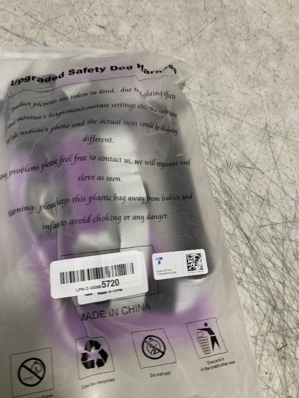 Photo 1 of Bolux Dog Harness, No-Pull Reflective Dog Vest, Breathable Adjustable Pet Harness with Handle for Outdoor Walking - No More Pulling, Tugging or Choking (Lavender, X-Small (Pack of 1))