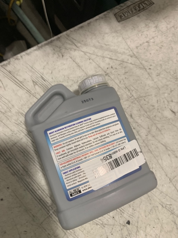 Photo 1 of AL-NEW Aluminum Restoration Cleaning Solution | Clean & Restore Patio Furniture, Stainless Steel, and Other Household Metal Surfaces (16 oz.)