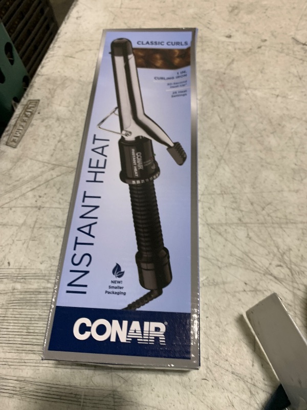 Photo 1 of Conair Instant Heat 1-Inch Curling Iron, 1-Inch Barrel Produces Classic Curls, Hair Curler for Short, Medium, and Long Hair, 25 Heat Setting Curling Iron, Black
