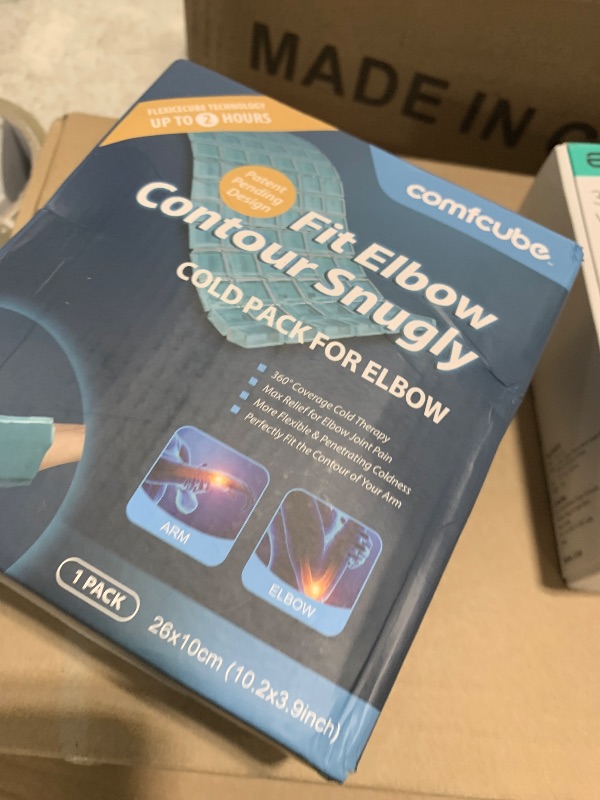 Photo 1 of Comfcube Elbow Ice Pack for Tendonitis & Tennis Elbow, 2 Hours Long Lasting Cold Compression Flexible Ice Pack Wrap Sleeve, Pain Relief for Golfers Arm, Arthritis, Injuries