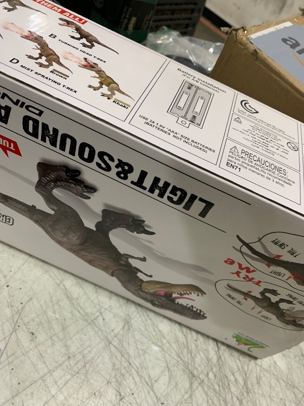Photo 1 of T-Rex Rampaging Tyrannosaurus Rex Dinosaur Attack Action Figure - 21” Jurassic Dino with Lights, Chomp & Roar Play Toy for Kids