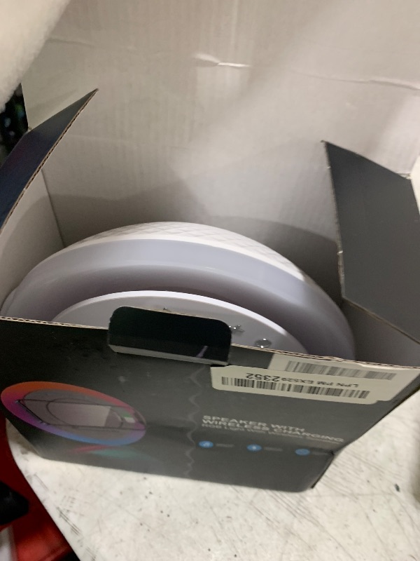 Photo 1 of Bluetooth Speaker with Lights, Wireless Charging Speaker, Best Birthday Gift Ideas Teenage,Applicable for Bedroom/Teen Girl Gifts/Please use The Original Adapter(5W Wireless Charging)