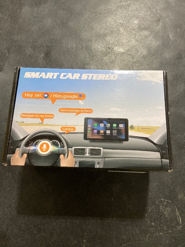 Photo 1 of Apple Carplay Screen for Car, 7" HD Portable Car Stereo Touch Screen with Wireless Android Auto, Backup Camera with LED/Mirror Link/Voice Control/Bluetooth/GPS/AUX/FM Satellite Radio for All Vehicles