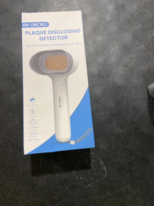 Photo 1 of Plaque Disclosing Tablets Alternatives Rechargable Dental Plaque Detector Light Shows Plaque Lamp Instant Display Tooth Calculus Discloser for Kids or Adults Correcting Brushing Habits