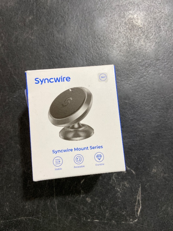 Photo 1 of SYNCWIRE Magnetic Phone Car Mount, Car Phone Holder for Dashboard, Cell Phone Car Kits, 360° Adjustable Magnet Cell Phone Mount Compatible with iPhone, Samsung, LG, GPS, Mini Tablet - Gray