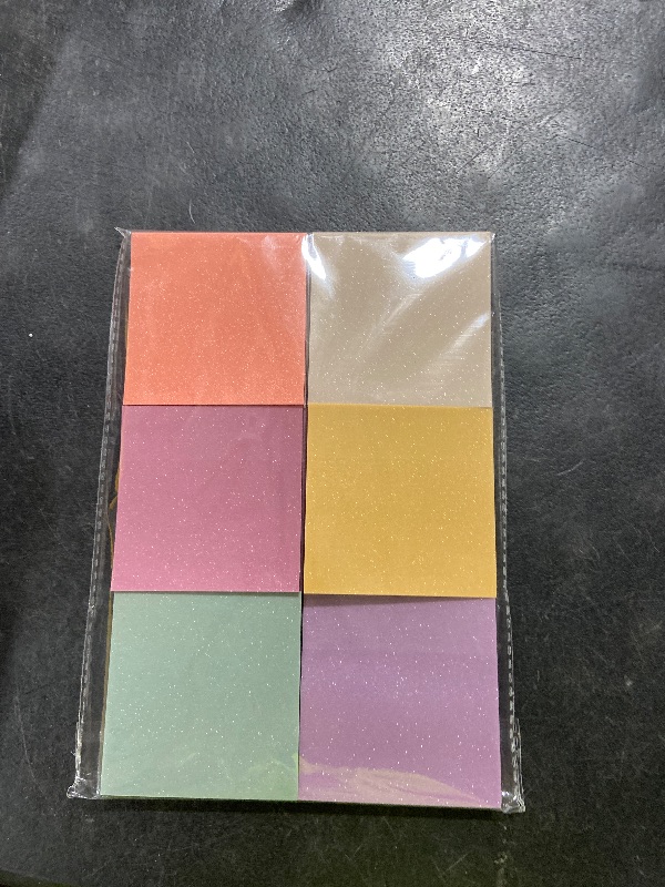 Photo 1 of Mr. Pen- Plastic Glitter Sticky Notes, 3”x3”, 12 Pads, 600 Sheets, Vintage Colors, Sticky Notes 3x3