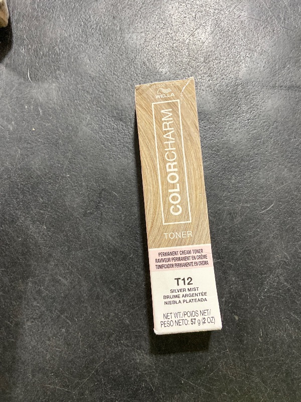 Photo 1 of COLORCHARM Permanent Cream Toner | Neutralize Brass | Free of Animal-Derived Ingredients, Parabens & Gluten Free | T12 Silver Mist | 2 oz