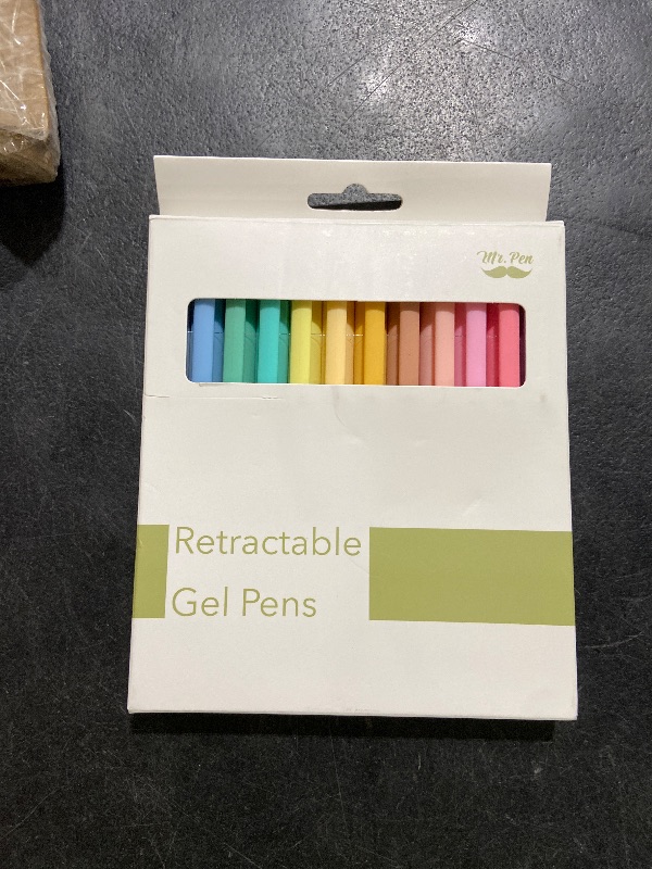 Photo 1 of Mr. Pen- Retractable Gel Pens, 12 Pack, Assorted Colors, Fast Dry, Gel Pens Fine Point 0.7mm, Back to School Supplies