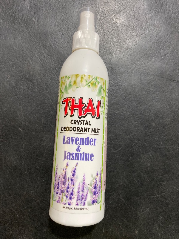 Photo 1 of Thai Deodorant Stone Crystal Mist Natural Deodorant Spray 8 oz. Bundle (Lavender & Jasmine, Single)