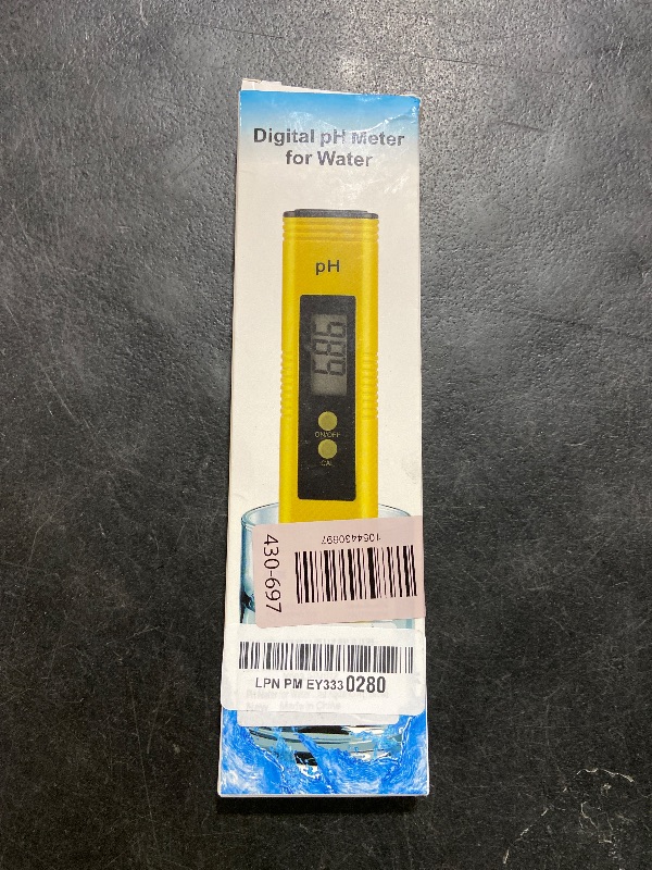 Photo 1 of PH Meter for Water Hydroponics Digital PH Tester Pen 0.01 High Accuracy Pocket Size with 0-14 PH Measurement Range for Household Drinking, Pool and Aquarium