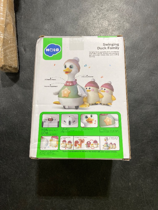 Photo 1 of HOLA Baby Toys 6-12 Months Musical Dancing Duck Toy Set with Mama and Babys Tummy Time Toys, Crawling and Interaction Modes 1 Year Old Girl Boy Baby Easter Gifts Stocking Stuffers
