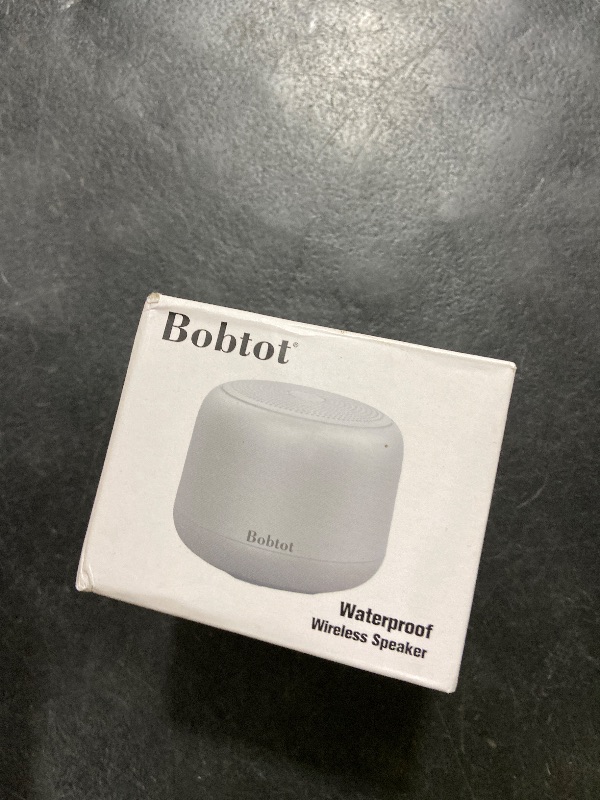 Photo 1 of Bobtot Portable Bluetooth Speakers with Strap Easy to Carry, Wireless IPX5 Waterproof Mini Speaker with Loud Stereo Sound, 20 Hours Playtime, Rechargeable Battery, Built-in Microphone, White