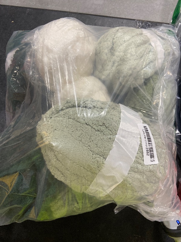 Photo 1 of Cozyful Chunky Yarn for Hand Knitting - #10 Chunky Chenille Yarn, Jumbo Big Thick Chunky Yarns for Crocheting, Super Bulky Chunky Knit Blanket Yarns, 8 Skein (25yd, 8oz/Skein), Cream & Multi Green