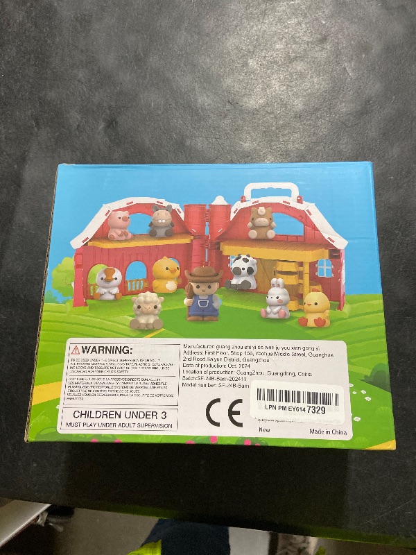 Photo 1 of SpringFlower Toddler Toys for 1 2 3 Years Old Boys and Girls, Big Barn Toy with Farm Animal,Educational Montessori Toys, Farm Pretend Playset Toy, Christmas Birthday Gift for Toddler Baby Boys Girls