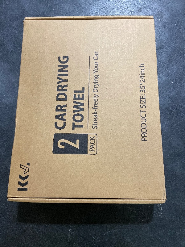 Photo 1 of KKV 2-Pack Microfiber Towels (35"x 24") Extra Large Ultra Absorbent Drying Towel for Cars and Trucks, Without Streaks, Scratches, or Water Spots