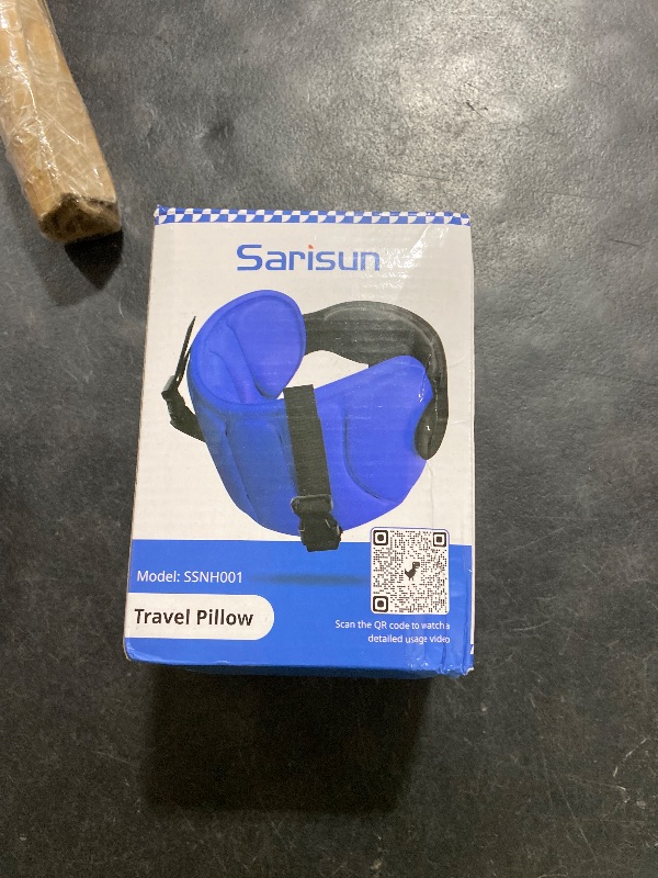 Photo 1 of SARISUN Travel Pillows for Airplanes, 360° Support Headrest Pillow with Eye Mask for Sleeping Long Flights, Travel Pillow for Car Road Trip, Car Headrest, Travel Accessories Stop Bobblehead, Black