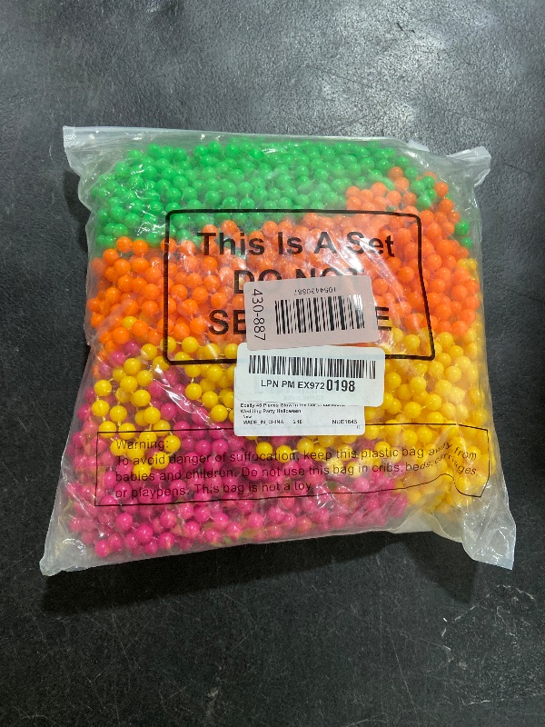 Photo 1 of Ecally 48 Pieces Glow in the Dark UV Neon Bead Necklaces Glow Party Supplies 80s UV Black Light Neon Accessories Necklaces Bulk for Birthday Decorations Wedding Party Halloween