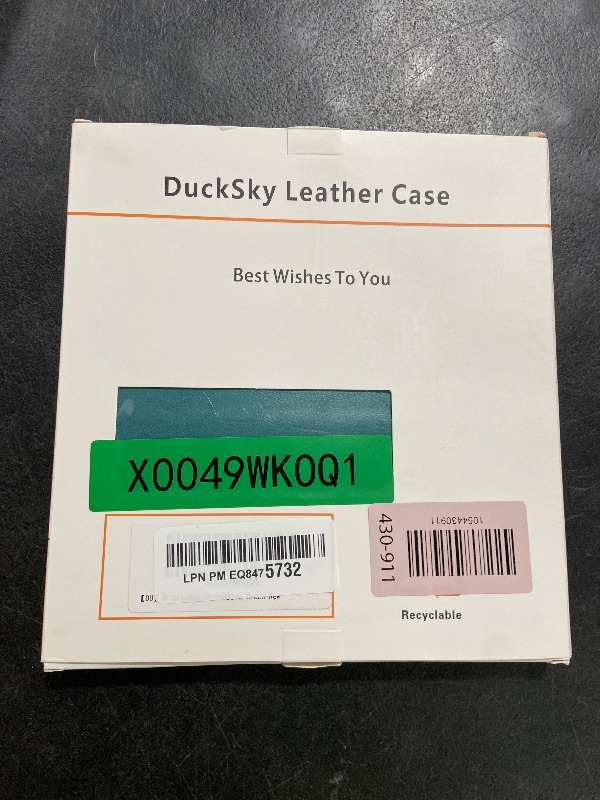 Photo 1 of DuckSky Compatible with iPhone 16 Pro Max Genuine Leather Wallet case?RFID Blocking??4 Credit Card Holder??Real Leather? Flip Folio Book Phone case Cover Women Men for Apple 16 ProMax case Blue Green