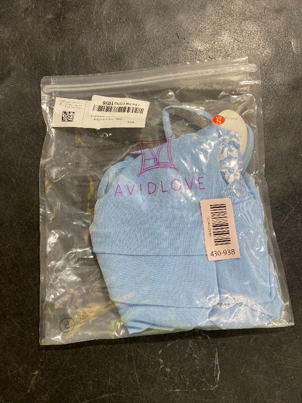 Photo 1 of Avidlove Women Lingerie Lace Babydoll V Neck Sleepwear Strap Chemise (S, Style-4-Baby Blue)