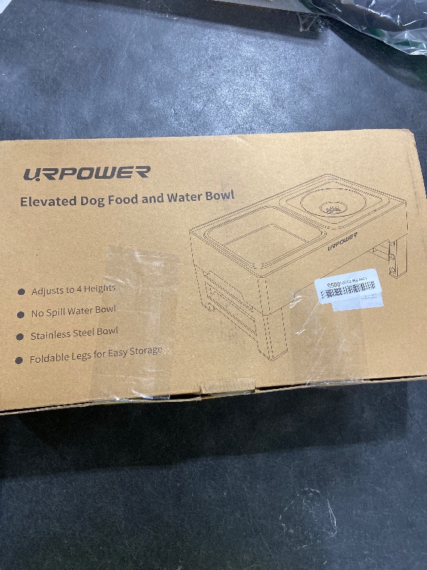 Photo 1 of URPOWER 2-in-1 Elevated Dog Bowls 4 Height Adjustable Raised Dog Bowls with No Spill Water Bowl and Stainless Steel Food Bowl Non-Slip Stand for Small Medium Large Dogs
