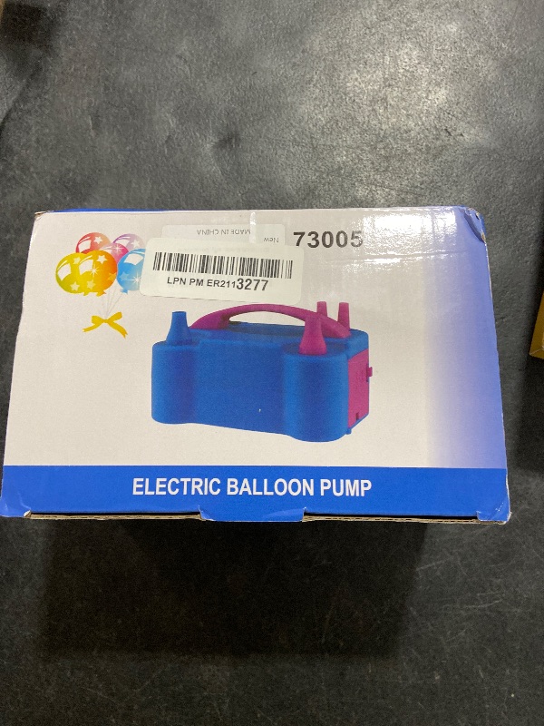 Photo 1 of IDAODAN Electric Balloon Pump, Portable Electric Balloon Blower Machine Balloon Air Pump Dual Nozzle Rose Red 110V 600W Balloon Inflator for Party Decorations