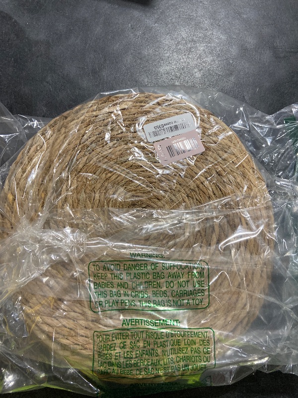 Photo 1 of Defined Deco Woven Placemats Set of 10,12" Round Rattan Placemats,Natural Hand-Woven Water Hyacinth Placemats,Farmhouse Weave Place Mats,Rustic Braided Wicker Table Mats for Dining Table,Home,Wedding.