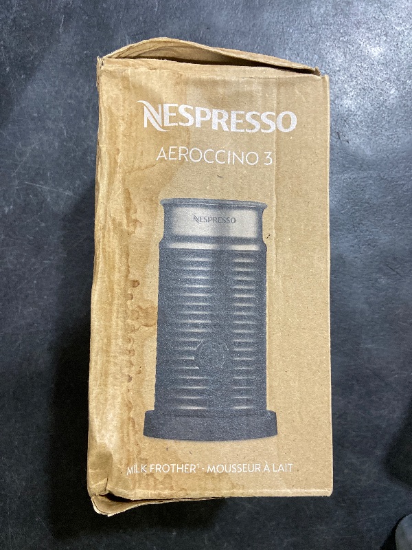 Photo 1 of Nespresso Aeroccino 3 Milk Frother, Black, Steel