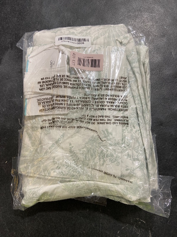 Photo 1 of Tommy Bahama - Queen Size Sheets Set, Crisp & Tailored Cooling Sheets with a Smooth Cotton Percale Lightweight Feel - Bed Sheets with Matching Pillowcases & Fitted Sheet (Pen and Ink Palm Green)