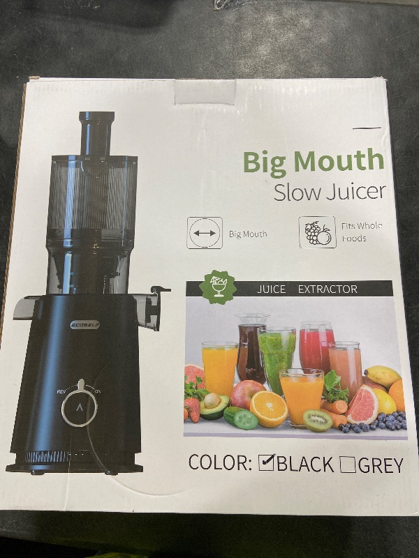 Photo 1 of ECOSELF Juicer Machines with Wide Mouth & Large Feed Chute, Professional Cold Press Juicer For Whole Fruits & Vegetables, Self Feeding for Juice Extractor Machine, Easy to Clean, High Juice Yield