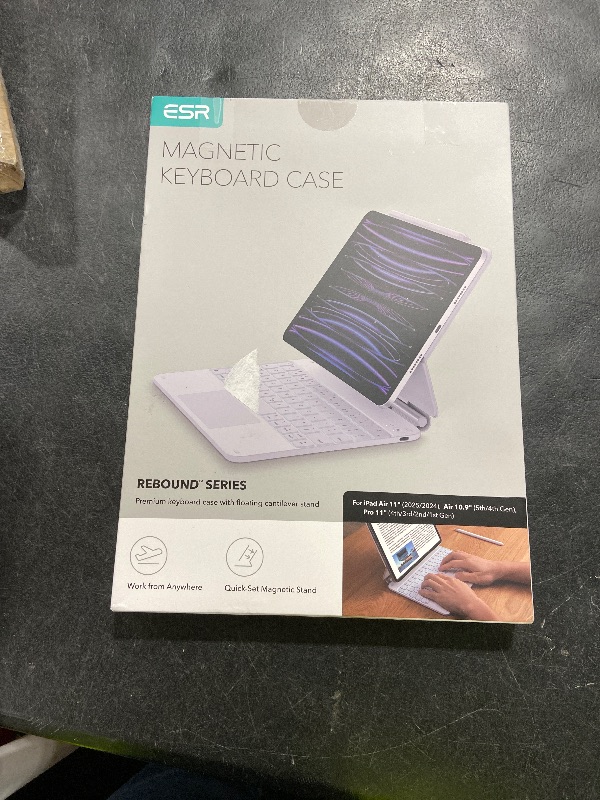 Photo 1 of ESR iPad Air 11 inch Case with Keyboard (M3,2025/M2,2024), iPad Pro 11 & iPad Air 5/4 Magic Case, Easy-Set Floating Cantilever Stand, Precision Multi-Touch Trackpad, White?NOT for iPad Pro 11 M4?