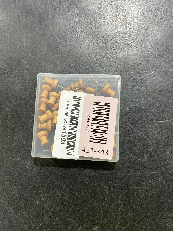 Photo 1 of 40Pcs Wood Push Pins, Thumb Tacks for Decorative, Wooden Pins and Tacks, Cork Board Thumbtacks, Cute Thumbtack for Wall and Bulletin Board, Map Pins