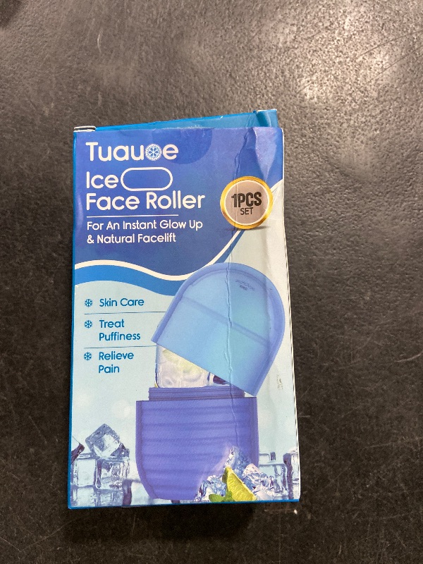 Photo 1 of 1Pcs Ice Roller for Face, Ice Face Roller, Reusable Silicone Ice Mold for Face, Facial Beauty Ice Roller Skin Care Tools for Shrink Pores Anti Wrinkle Reduce Puffiness (Blue)