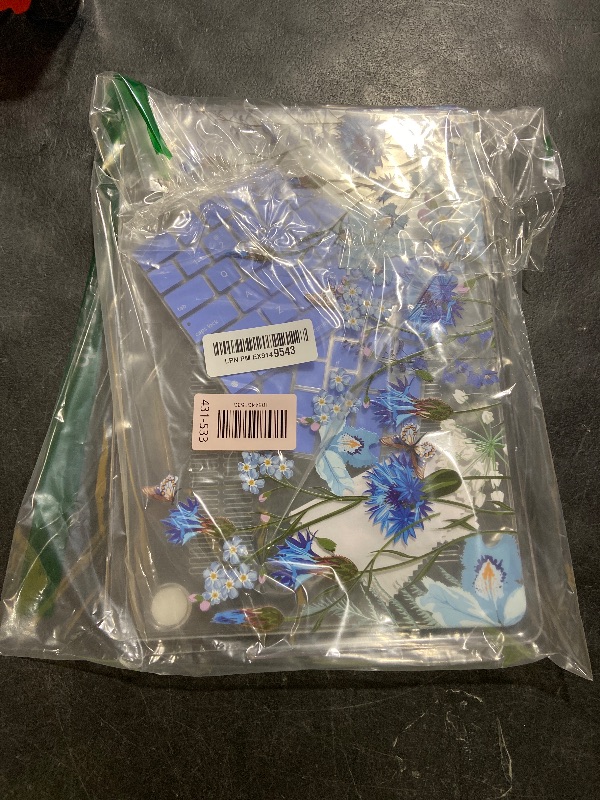 Photo 1 of LCMOCICO Compatible with M4 MacBook Air 13.6 inch Case 2025 2024 2023 2022 A3240 A3113 M3 A2681 M2 Chip, Crystal Pattern Plastic Hard Case Cover for Mac Air 13 M4 Touch ID, Tropical Blue Flowers