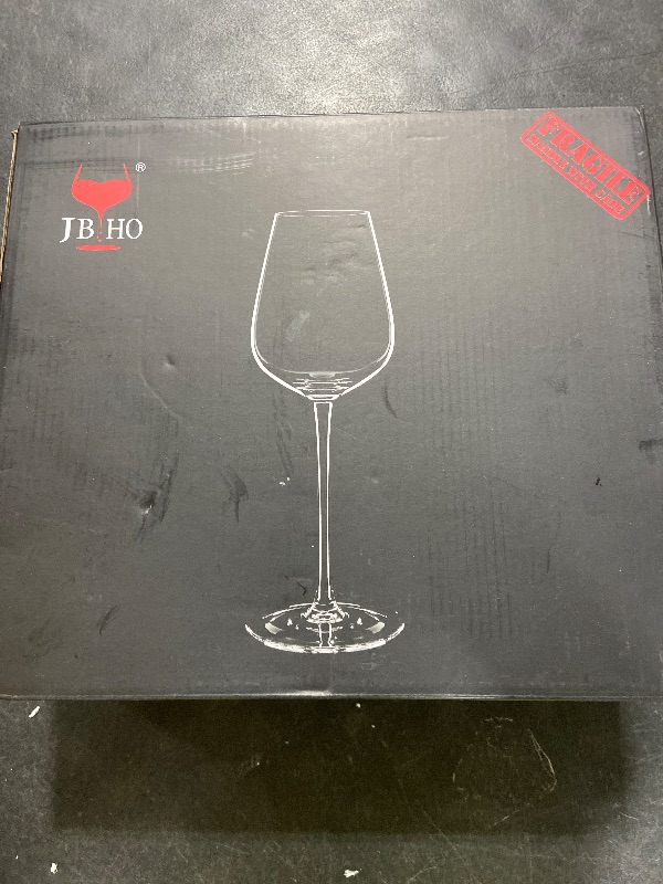Photo 1 of JBHO Hand Blown Italian Style Crystal Bordeaux Wine Glasses - Great Gift Packaging - Red Wine Glasses Lead-Free Premium Crystal Clear Glass - Set of 4-18 Ounce