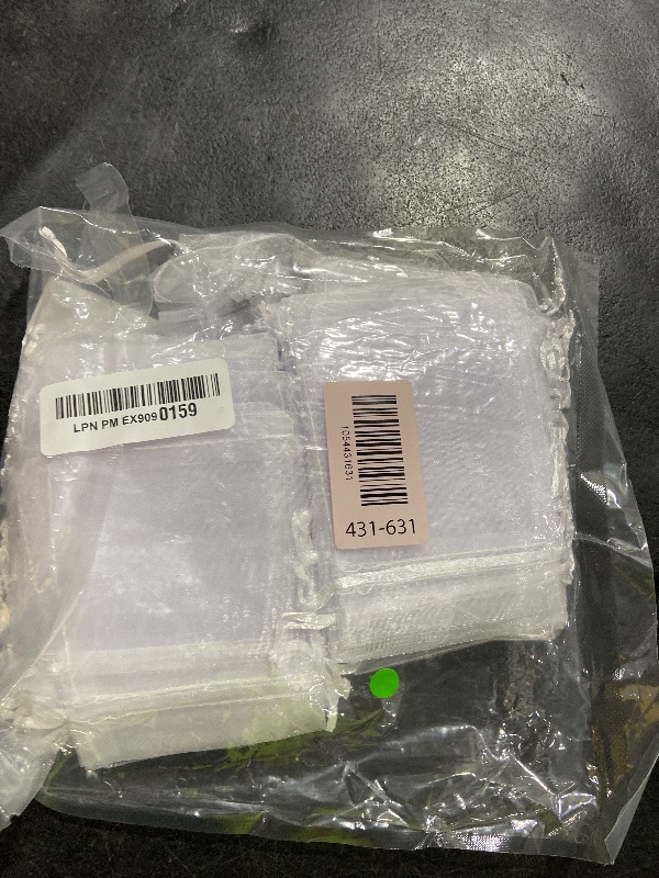 Photo 1 of HRX Package 100pcs White Organza Jewelry Bags Drawstring 3 x 4 inch, Little Mesh Gift Pouches Mini Candy Bags for Small Presents Jewelry Earrings