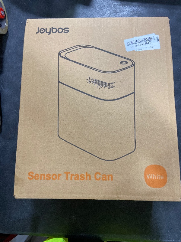 Photo 1 of MOPALL Small Bathroom Trash Cans with Lids,Motion Sensor Bathroom Trash Can,Narrow Waterproof Plastic 3.5 Gallon Automatic Adsorption Touchless Garbage Can,White
