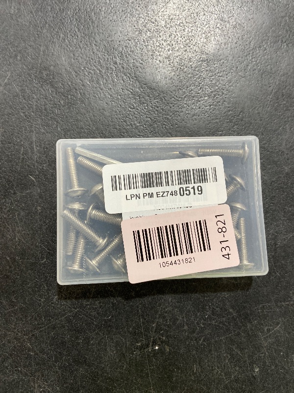 Photo 1 of M6-1.0 x 25mm 25 PCS Flanged Button Head Socket Cap Bolts Screws, Stainless Steel 304, Allen Socket Drive, Screwdriver Bit Included, Bright Finish, Fully Machine Thread