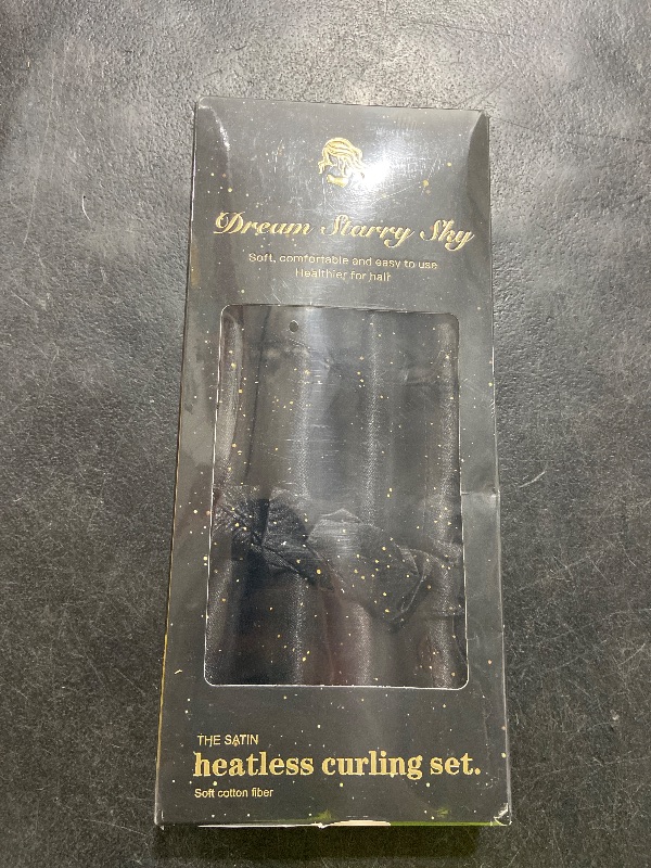 Photo 1 of Satin Heatless Curling Set - Hair Rollers for Curls Heatless Hair Curlers & Hot Rollers Hair Curlers to Sleep in Curling Rod Headband Curler (Dreamy Starry Sky)