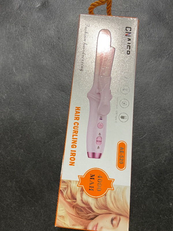 Photo 1 of Cordless Curling Iron,4000 mAh USB Rechargeable Mini Travel Curling Iron,2 in 1 Hair Straightener and Curler,3 Temp SettingCordless Hair Curler