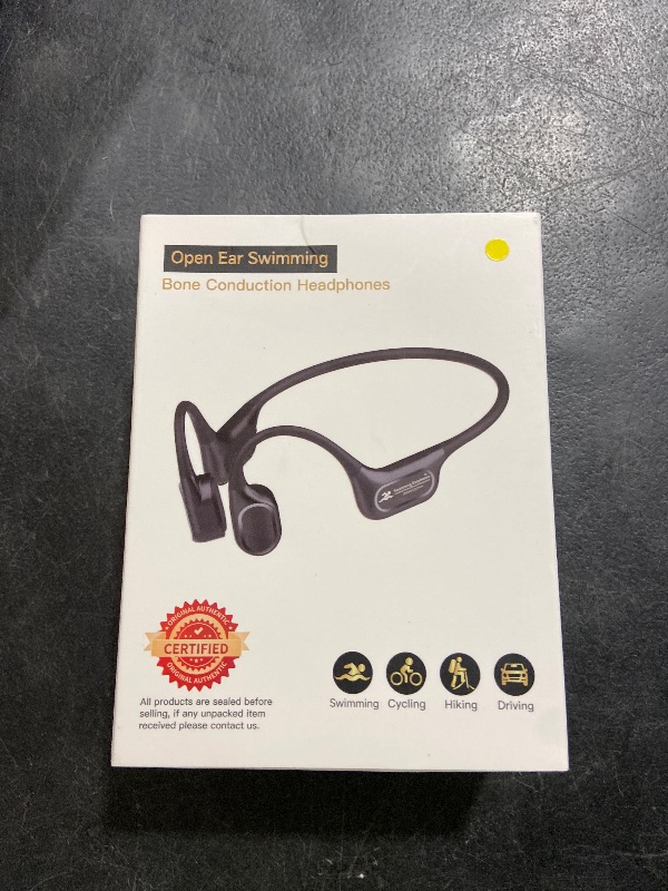 Photo 1 of Swimming Headphones IP68 Waterproof, Open Ear Bone Conduction Headphones Bluetooth 5.4 with 32GB MP3 Player, Secure Comfort Underwater Swim Earbuds for Jogging Cycling Fitness-SurfAudio(Orange)