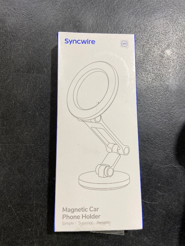 Photo 1 of Syncwire Fits MagSafe Car Mount for Car Dash&Tesla Screen[All-Metal] Magnetic Phone Holder, [Flexible Three-axis]360° Rotation Car Mount Strong Magnets Car Phone Holder for iPhone 17 16 15 14 Pro Max