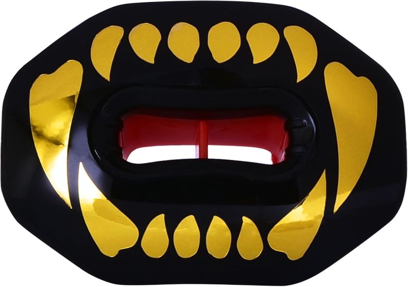 Photo 1 of Flag Football Mouth Guard with 3D LipFit Design for Kids - Youth Tackle Football Mouthguard (No Boil) Cool Instant Fit Lip Guard Mouthpiece for Braces (Detachable Helmet Strap Included)