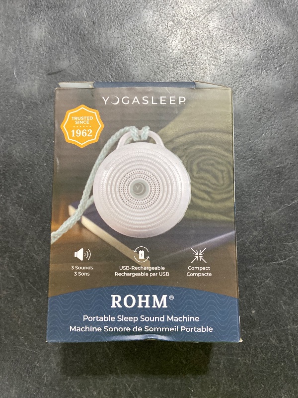 Photo 1 of Yogasleep Rohm Portable White Noise Sound Machine, 3 Soothing Natural Sounds with Volume Control, Sleep Therapy For Adults, Kids & Baby, Noise Cancelling for Office Privacy & Meditation, Registry Gift