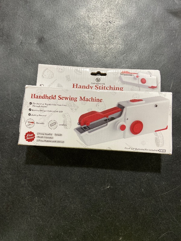 Photo 1 of Handheld Sewing Machine, Mini Portable Electric Quick Sew Sewing Machine For Beginners Adults, Easy To Use Suitable for Sewing Clothes, Fabrics, Curtains, Family Travel, DIY