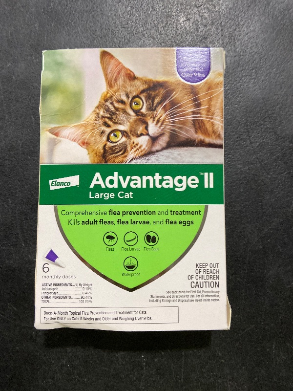 Photo 1 of Advantage II Large Cat Vet-Recommended Flea Treatment & Prevention | Cats Over 9 lbs. | 6-Month Supply