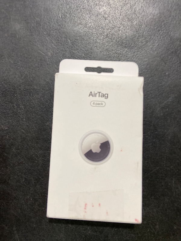 Photo 1 of Apple AirTag 4 Pack. Keep Track of and find Your Keys, Wallet, Luggage, Backpack, and More. Simple one-tap Set up with iPhone or iPad